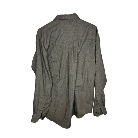 Van Heusen Cotton Blend Button Down Shirt Gray Medium - Picture 3 of 3